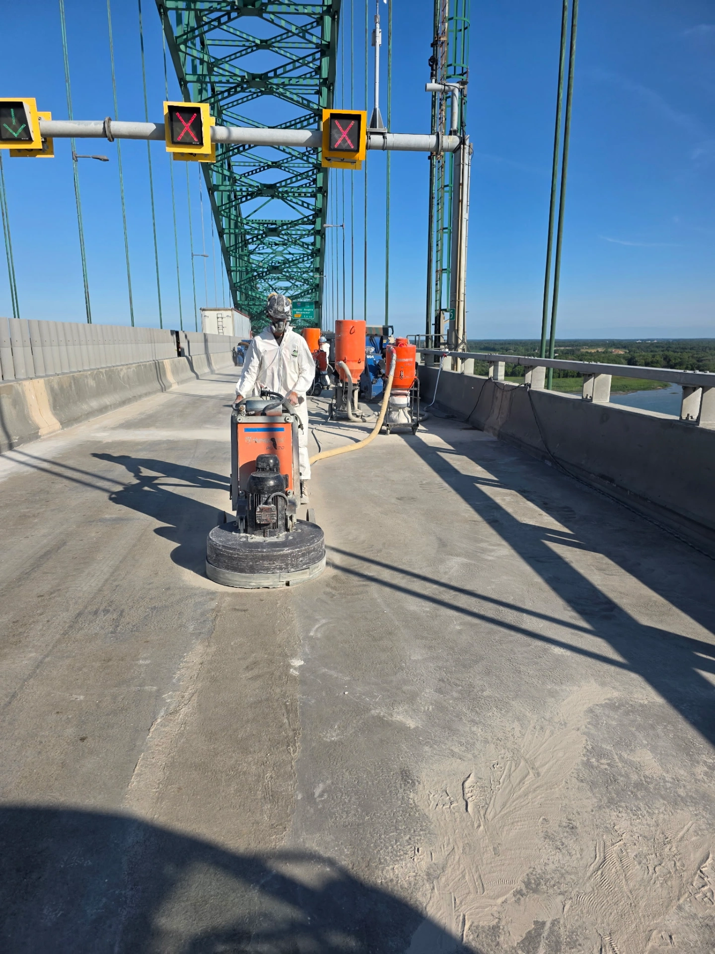 Meulage de béton - Pont Laviolette